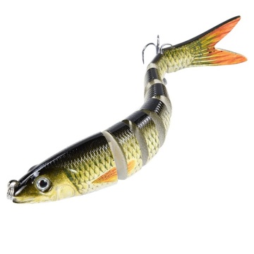 135mm 19g 8-Segment ABS Lifelike Freshwater Hard Colorful Wobblers Multi-Jointed Fishing Swimbait Lure