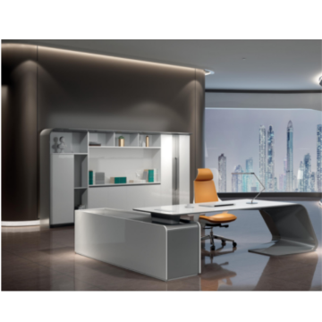 Modern White Painted Craft Desk - 2.2 Meters for Business Professionals (Home Office)
