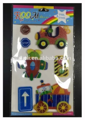 3d cartoon sticker,glitter cartoon car sticker