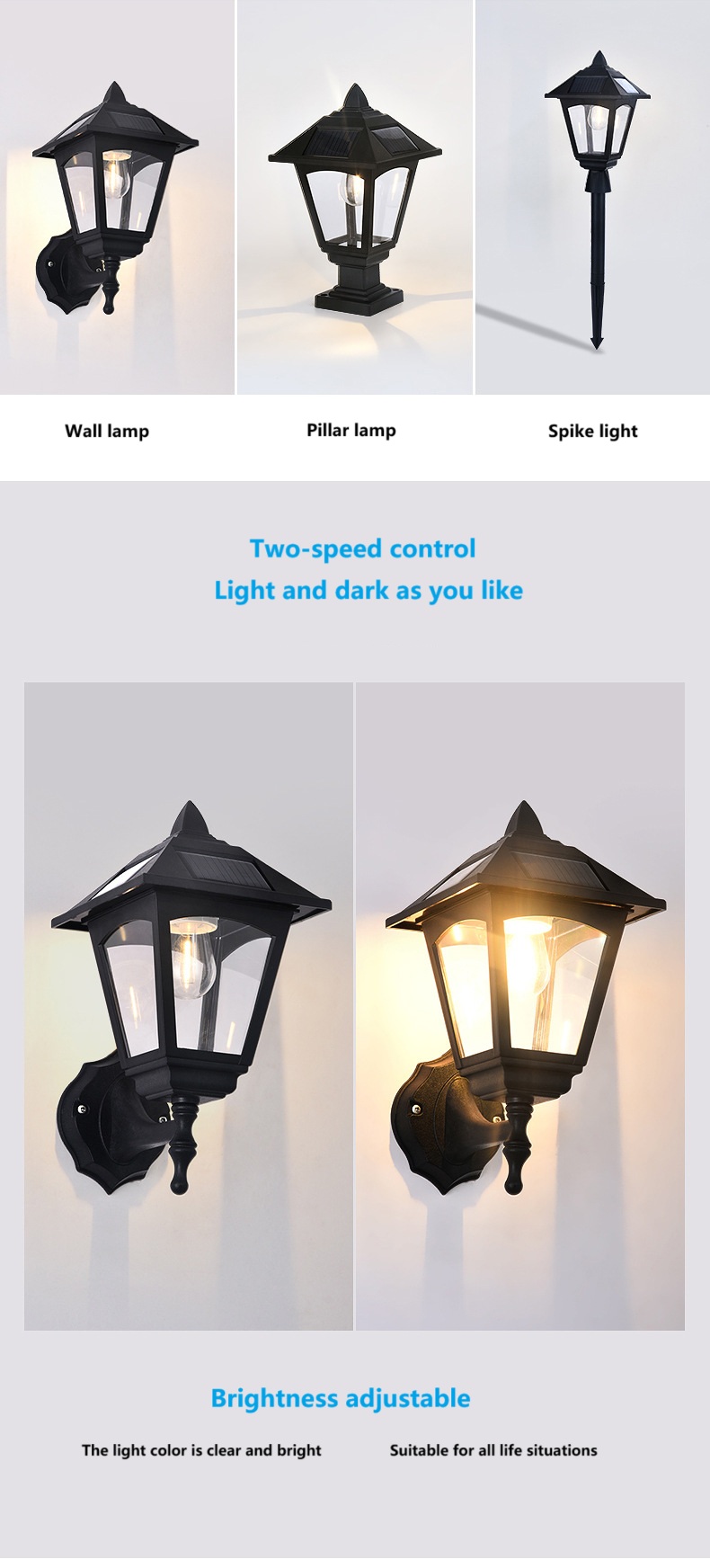 Wall Mounted Solar Garden Light