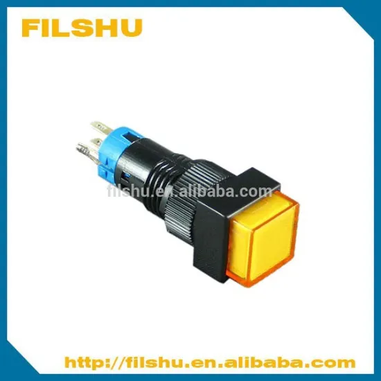 12mm yellow illuminated push button switch