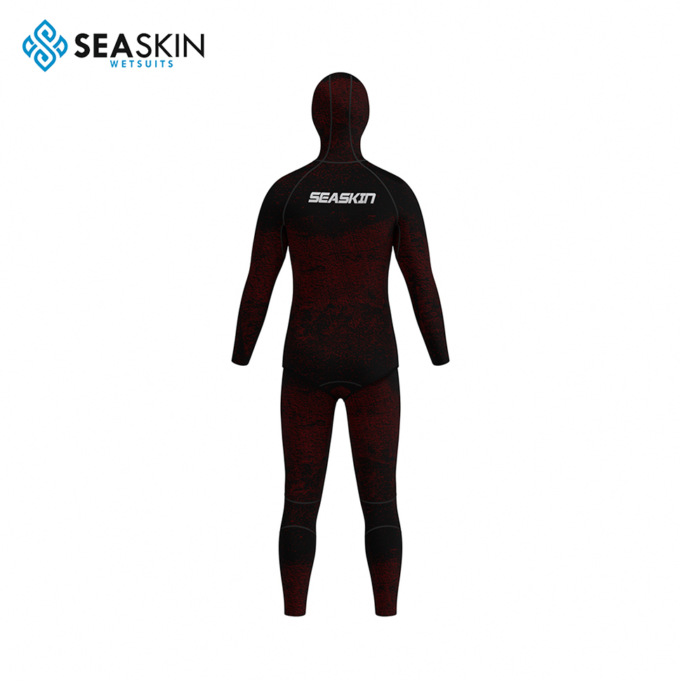 Zeegeacht 5 mm neopreen oem aangepaste camo open cel wetsuits vis jaging heren duiken wetsuit