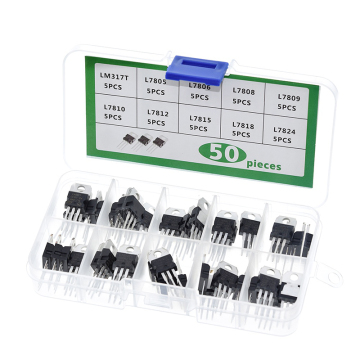 Kit di assortimento del regolatore di tensione LM317t e L78xx - 50pcs 10 valori x 5pcs