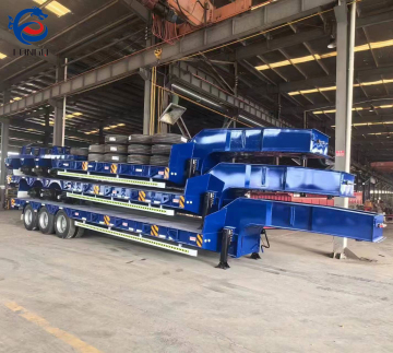 3 Axle 30 Ton 40FT Extendable Low Loader Trailer Flatbed Lowbed Semi-Trailer