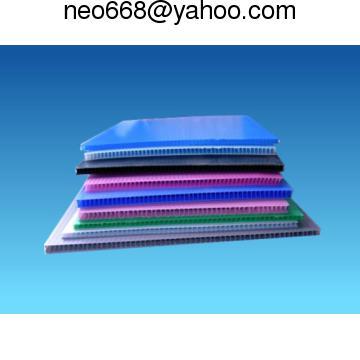 2-8mm Colored pp sheet hollow board with CE & ROHS