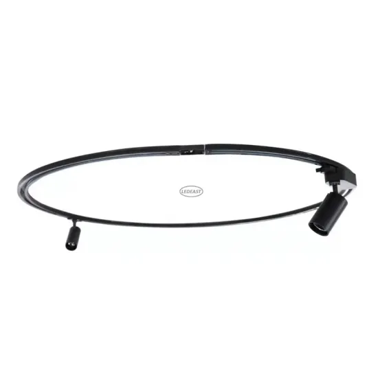 LEDEAST RT021 Arc Shape Aluminum Track Light Rail - Customizable 2, 3, and 4 Wire Options