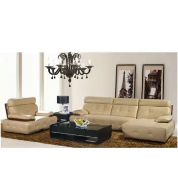 Leather Sofa, L Shape Modern Sofa, Living Room Furniture