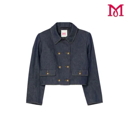 Stylish Deep Blue Women's Coat With