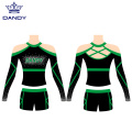 Oanpaste cheer dance uniform Untwerp Cheer Cheer Uniforms rhinestones cheerleading unifoarmen