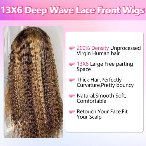 Highlight 13x6 Deep Wave Human Hair Wig