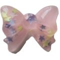 Novel Clear Transparent Cute Butterfly Bowknot Resin Flat Back Cabochon Colorful Beautiful Loose Beads for Decoration DIY