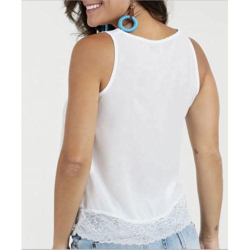 summer solid color with lace ruffles strap tops