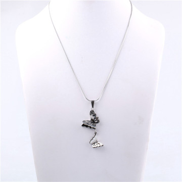 fashion jewelry accessories 2018 wholesale cheap 316L stainless steel butterfly pendant women necklace