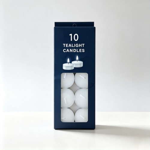 Retail Box Tealight Candle for Commercial Decor Applications