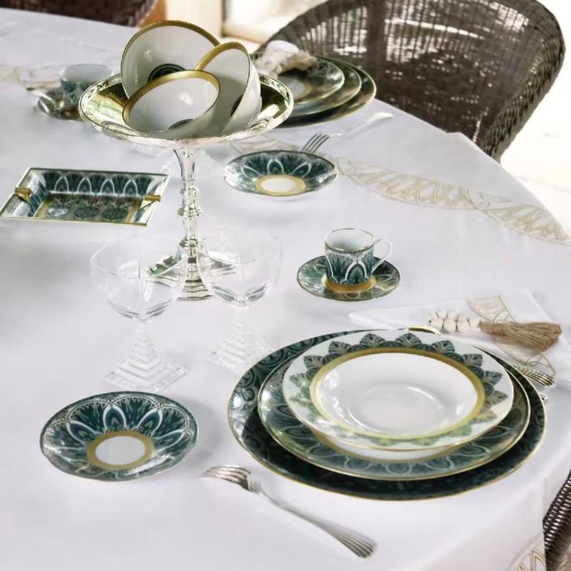 Eco-Chic Luxury Dinnerware with Opulent Design
