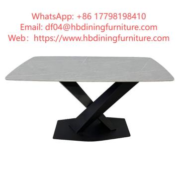 Dining Furniture Marble Rectangle Dining Tables Fast Production Speed New Creative Classic Design Restaurant Dining Tables