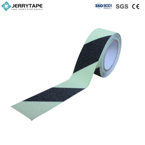 Groene en zwarte gloed donkere streep anti slip tape