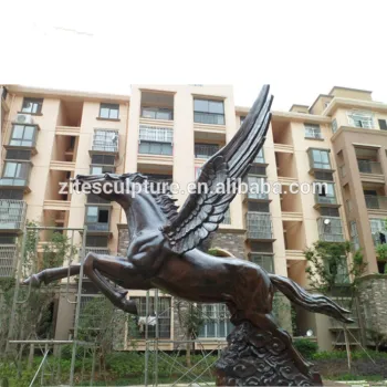 Outdoor Building Decoration Flying Bronze Horse Sculpture