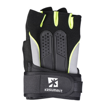 Men's Half Finger Workout Gloves with Wrist Support for Weightlifting and Cycling