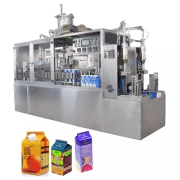Juice Milk Carton Production Line: 100ml to 2500ml Gable Top Cartons Filling & Packing Machine