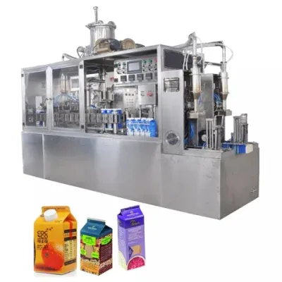Juice Milk Carton Production Line: 100ml to 2500ml Gable Top Cartons Filling & Packing Machine