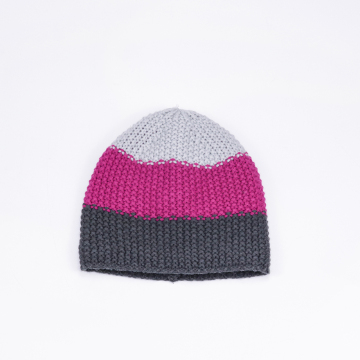 topi termal rajutan blok warna