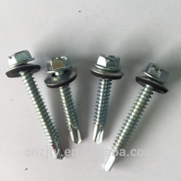 External Hex Flange head Self-Drilling screws with Rubber Washer from China supplier