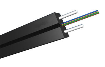 Steel 4 Cores Drop Ftth Fiber Optic Cable , Optical Fiber Multimode