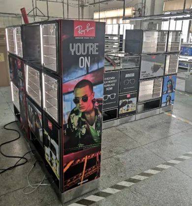 Wall Mounted Eyewear Display Fixture Furniture Sunglasses