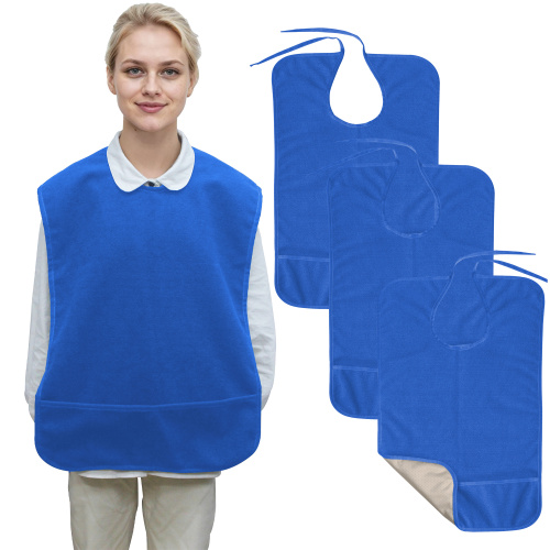 Adult Bibs for Seniors Eating Blue 3PCS