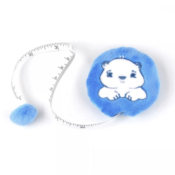 Cinta métrica de peluche azul