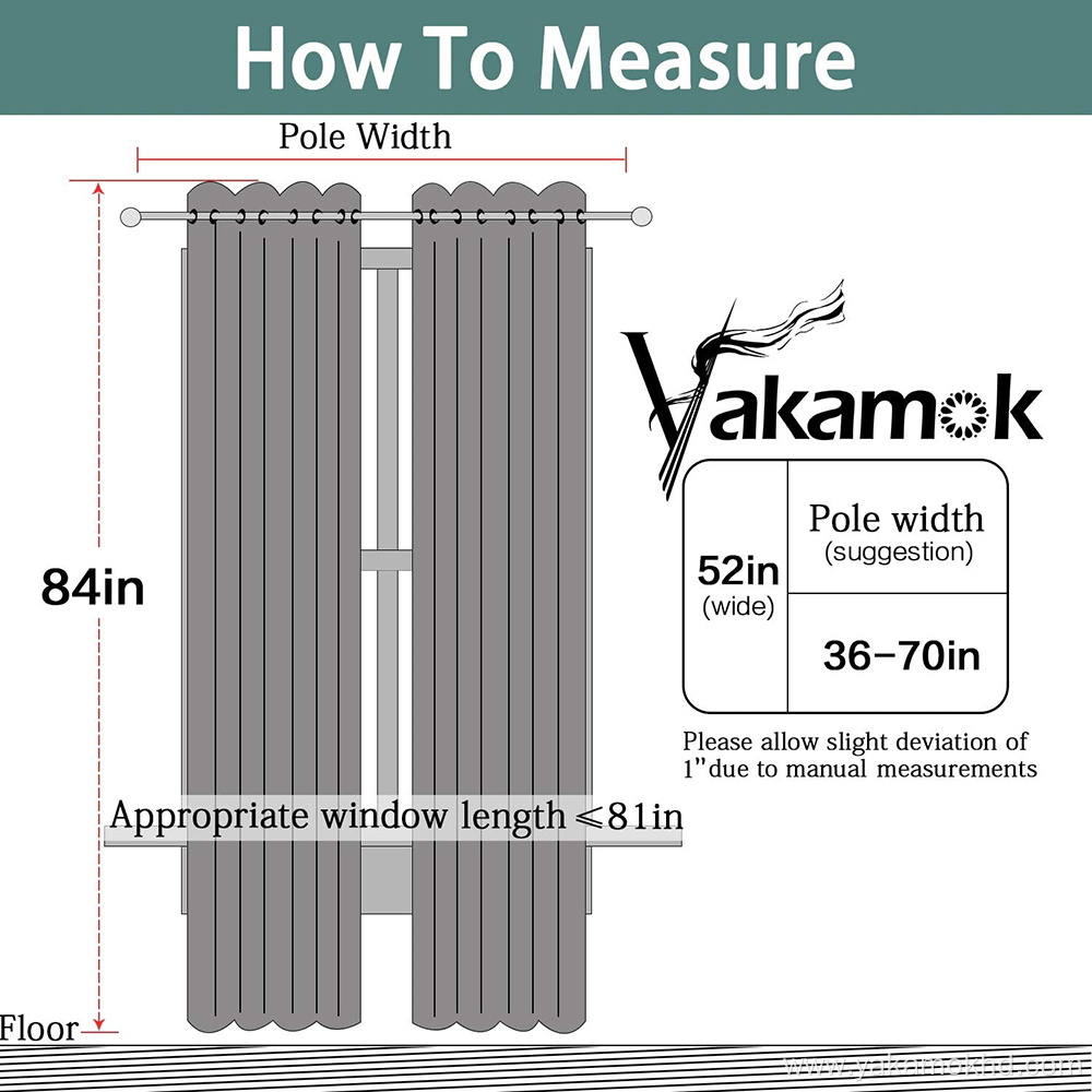 Grey 100% Blackout Curtains