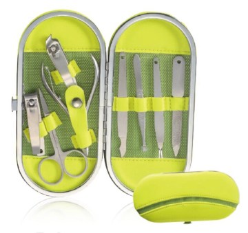 Fashionable fluorescent yellow 8 PCS manicure set