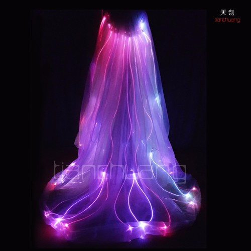 LED luminous cloak for performance/light-up costumes