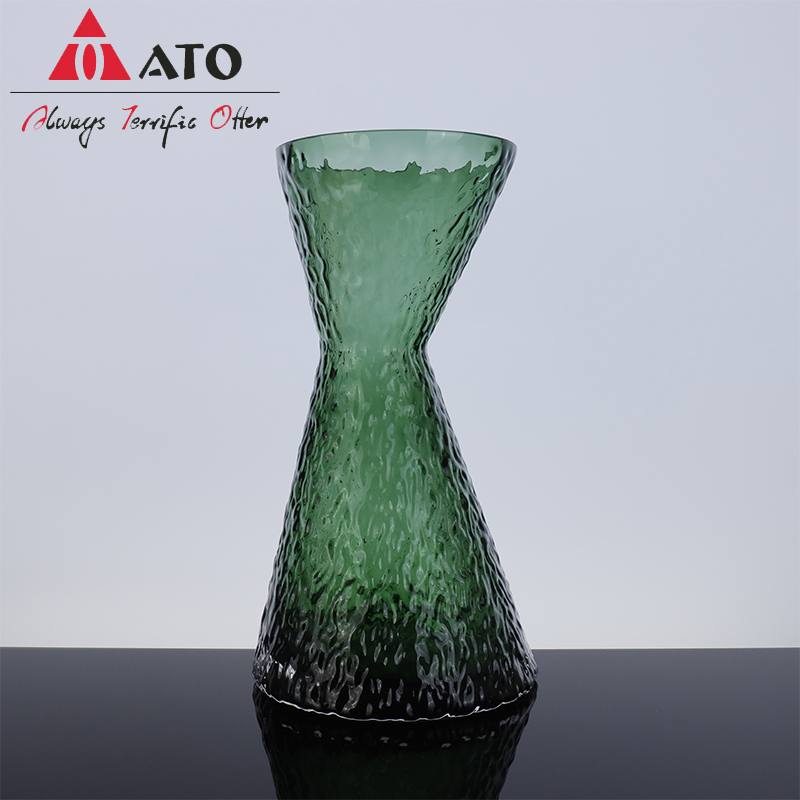 Grande bouche vase en verre cristallin vase hydroponique