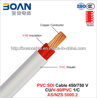 PVC Sdi Cable, 450/750 V, 1/C, Australian Cu/V-90/PVC Power Cable (AS/NZS 5000.2)