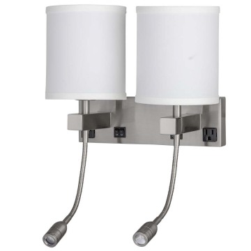 UL Certified Hotel Modern Wall Lamps with LED Reading Light for Bedroom