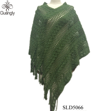 Popular Green Winter Acrylic Crochet Ponchos: Latest Trends and Designs