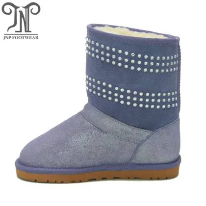 Childrens Long Purple Girls Kids Half Boots