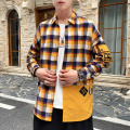 Men's casual plaid shirt