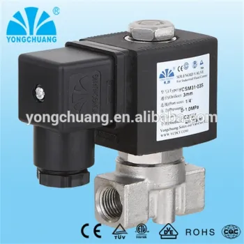 YONGCHUANG YCSM31 CE approved Direct acting brass stainless steel plastic solenoid valve 24v
