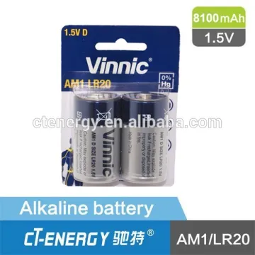 Vinnic alkaline dry battery lr20 battery alkalineD size AM1