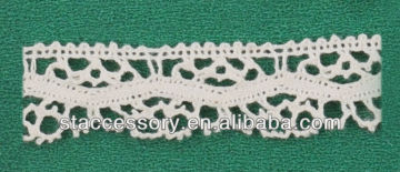 2014 New design garment cotton crochet lace fabric ,white cotton lace embroidery fabric