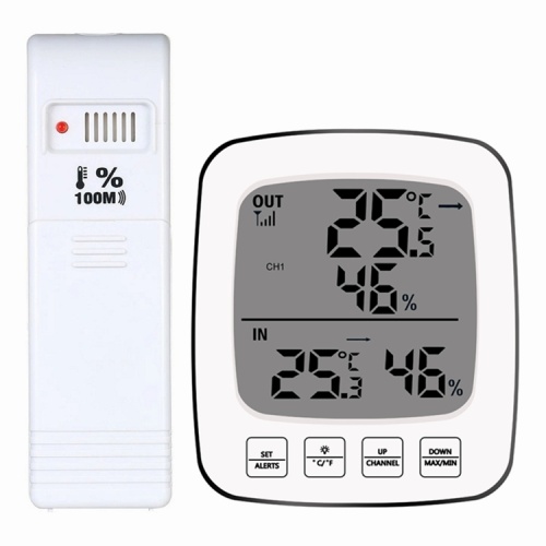 Outdoor Indoor Temperature Humidity Wireless Digital Thermometer Hygrometer