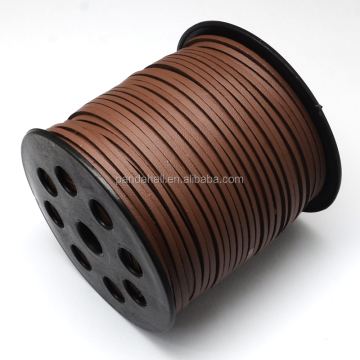 Wholesale Imitate Leather One-Sided Saddle Brown Faux Suede Cords