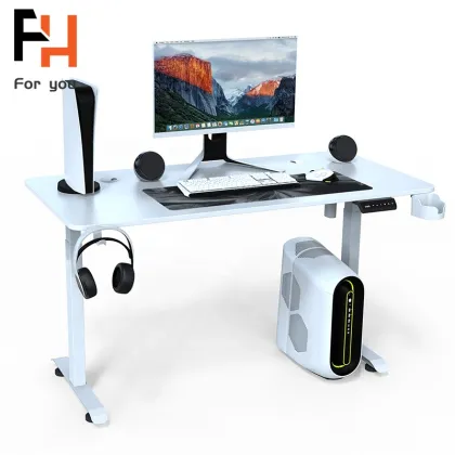 RTS Portable Oak Adjustable Table for Office Height