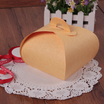 Orange Paper Box Featuring Foldable for Cake