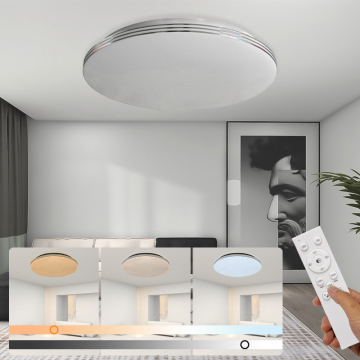 Modern Flush Mount Dimmable LED Ceiling Light for Living Room and Bedroom