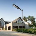 integrated solar street light lamp post lamp