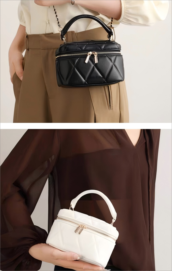 2025 Summer Fashion Striped Chain Box Handbag